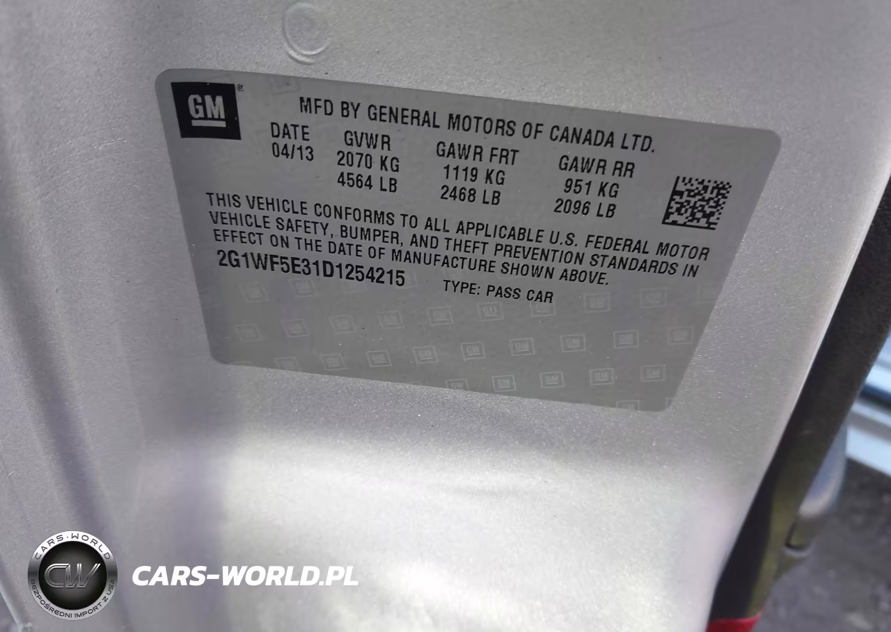 2013 Chevrolet Impala Ls VIN:2G1WF5E31D1254215 - 9