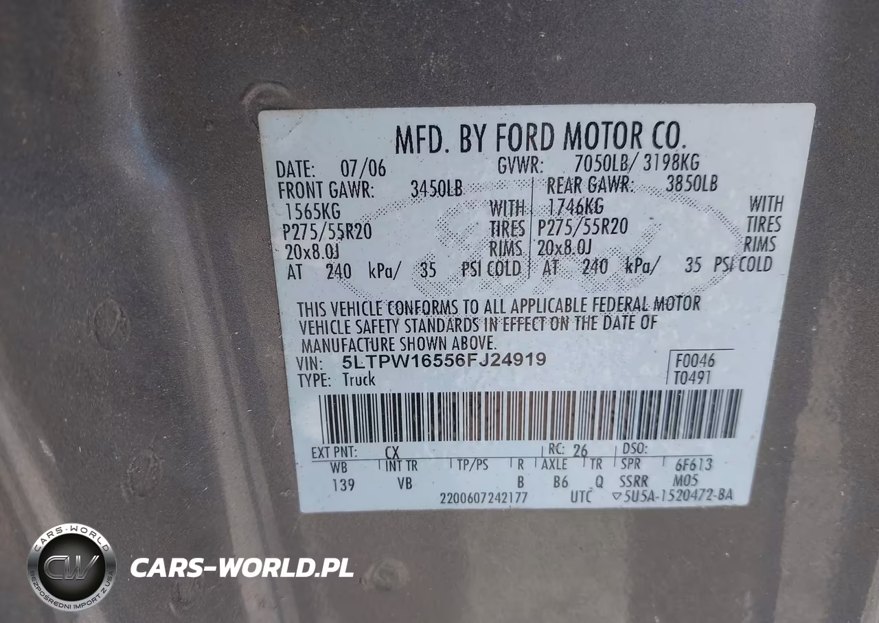 2006 Lincoln Mark Lt VIN:5LTPW16556FJ24919 - 9