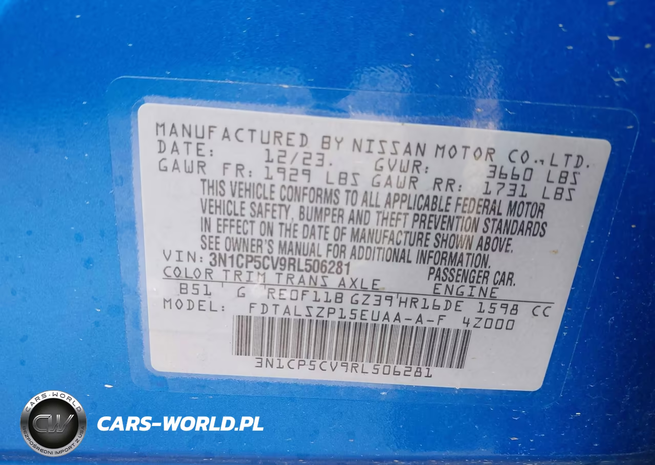 2024 Nissan Kicks Sv Xtronic Cvt VIN:3N1CP5CV9RL506281 - 9