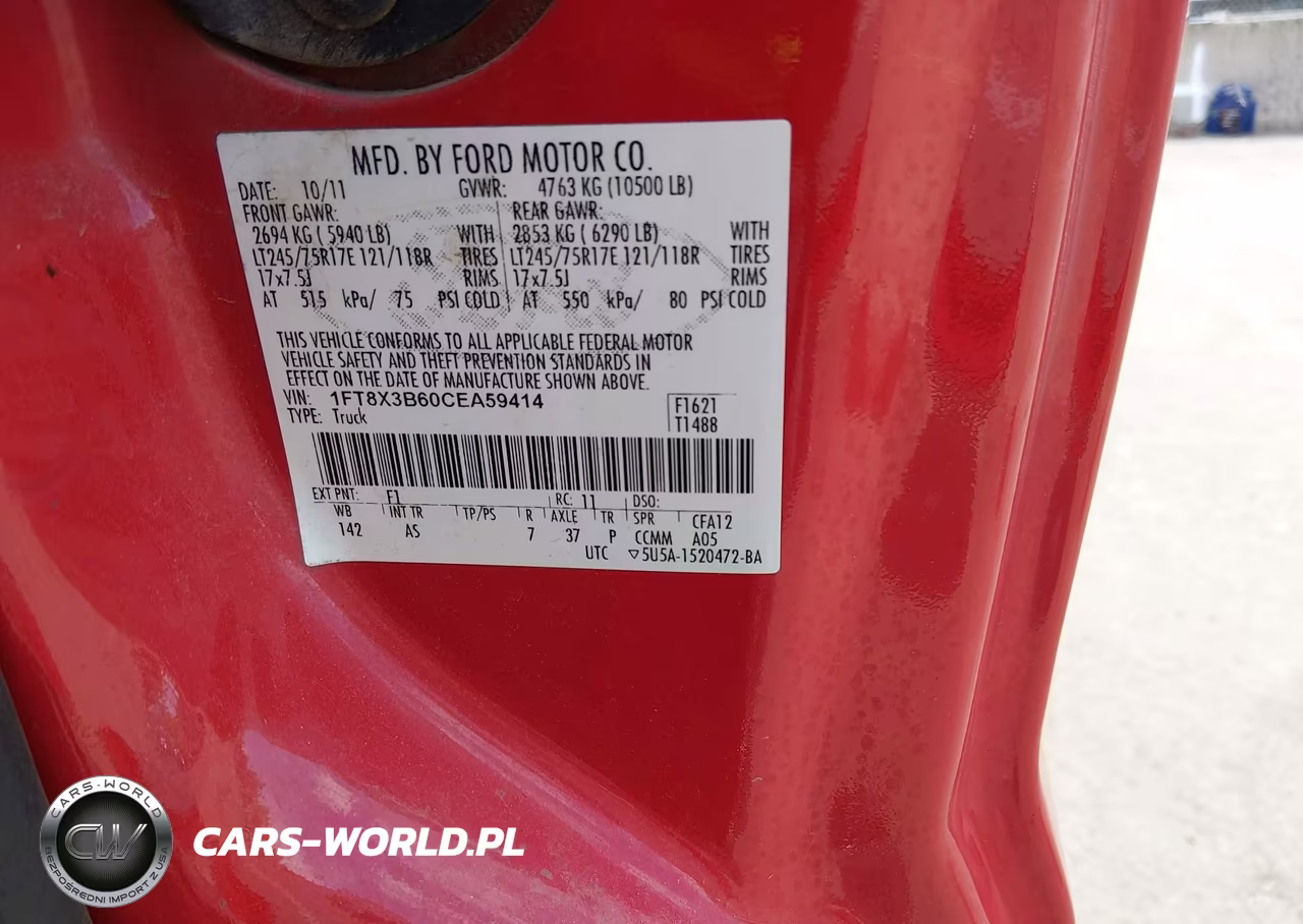 2012 Ford F-350 Xl VIN:1FT8X3B60CEA59414 - 8