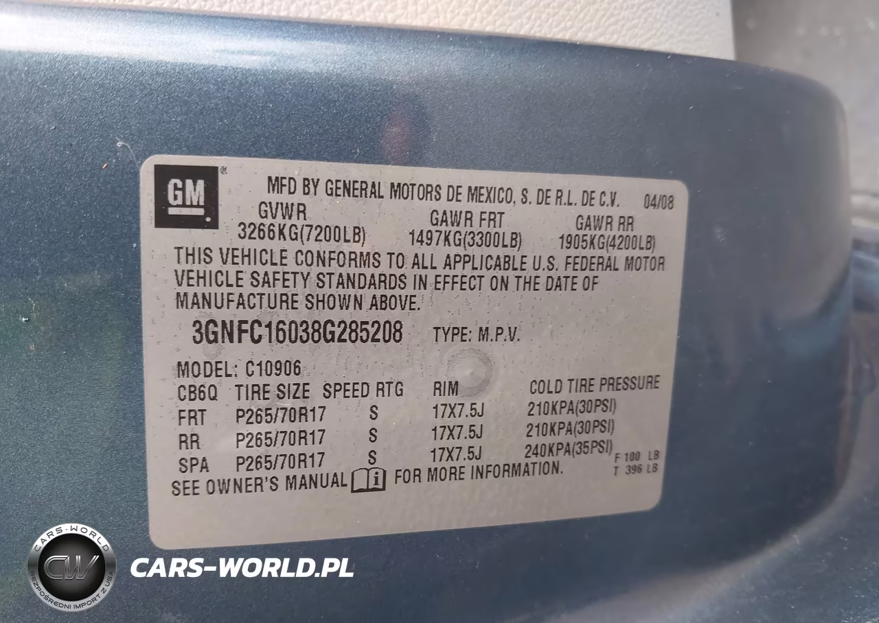2008 Chevrolet Suburban 1500 Lt VIN:3GNFC16038G285208 - 9