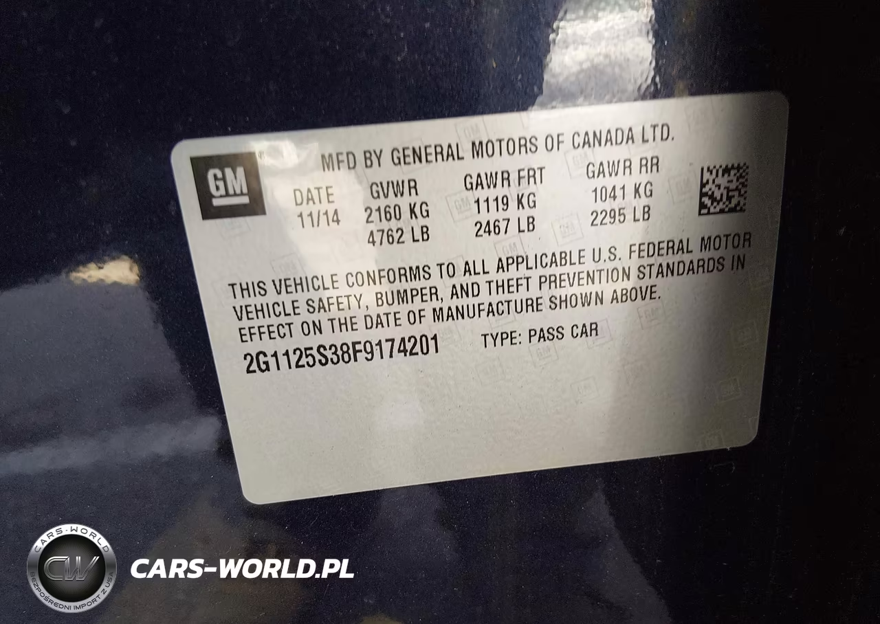 2015 Chevrolet Impala 2Lt VIN:2G1125S38F9174201 - 9
