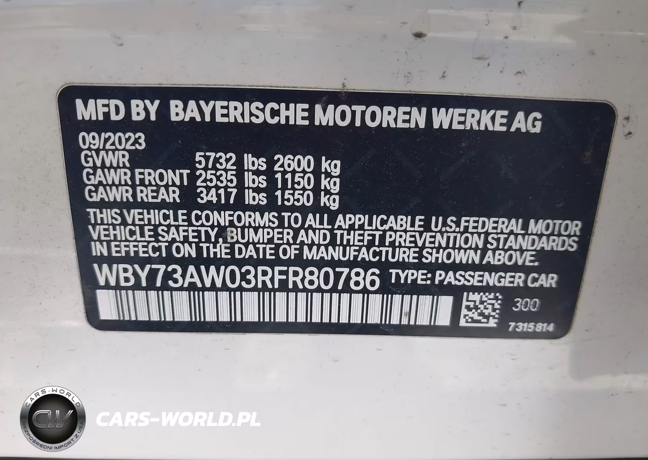 2024 BMW I4 Gran Coupe Edrive40 VIN:WBY73AW03RFR80786 - 9