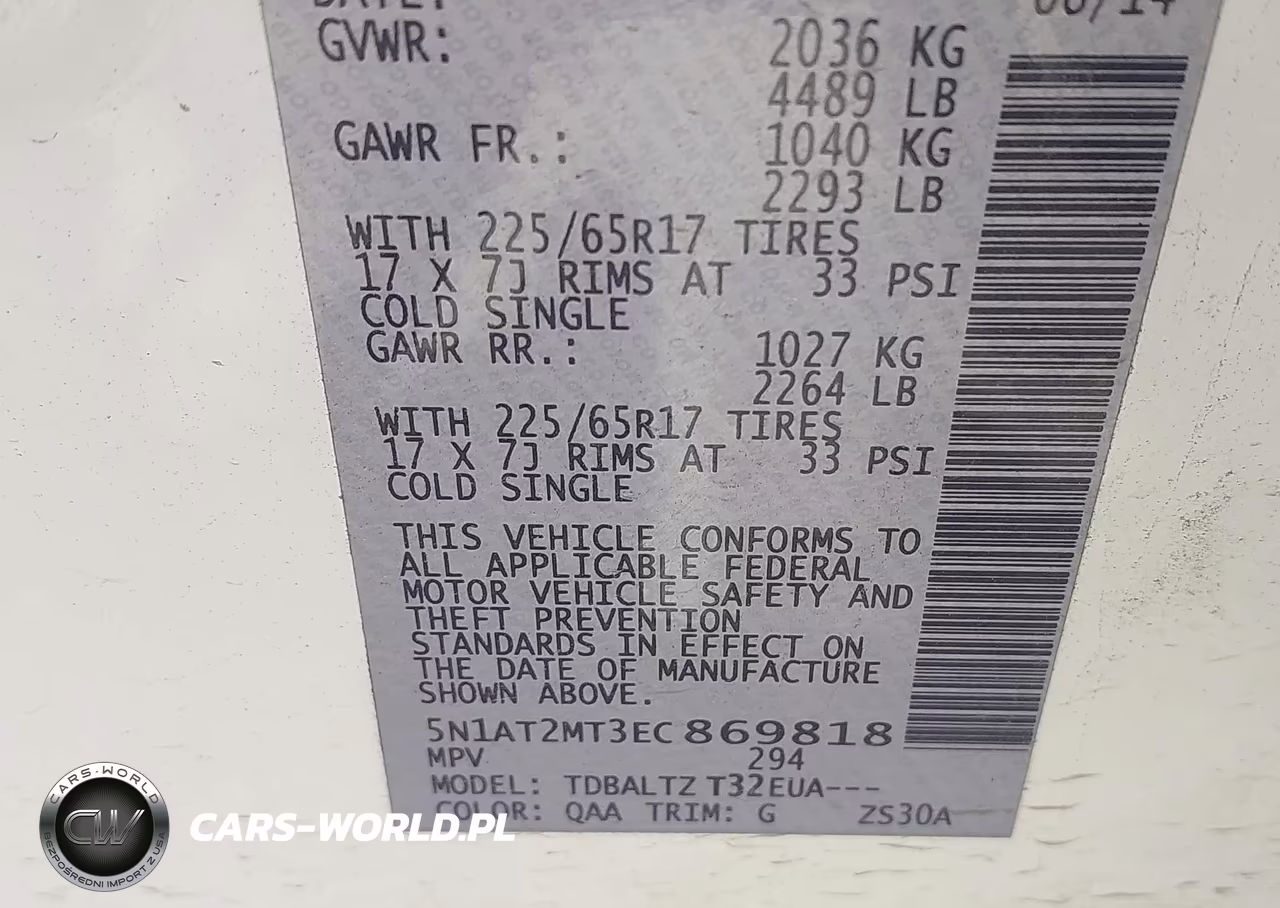 2014 Nissan Rogue Sv VIN:5N1AT2MT3EC869818 - 9