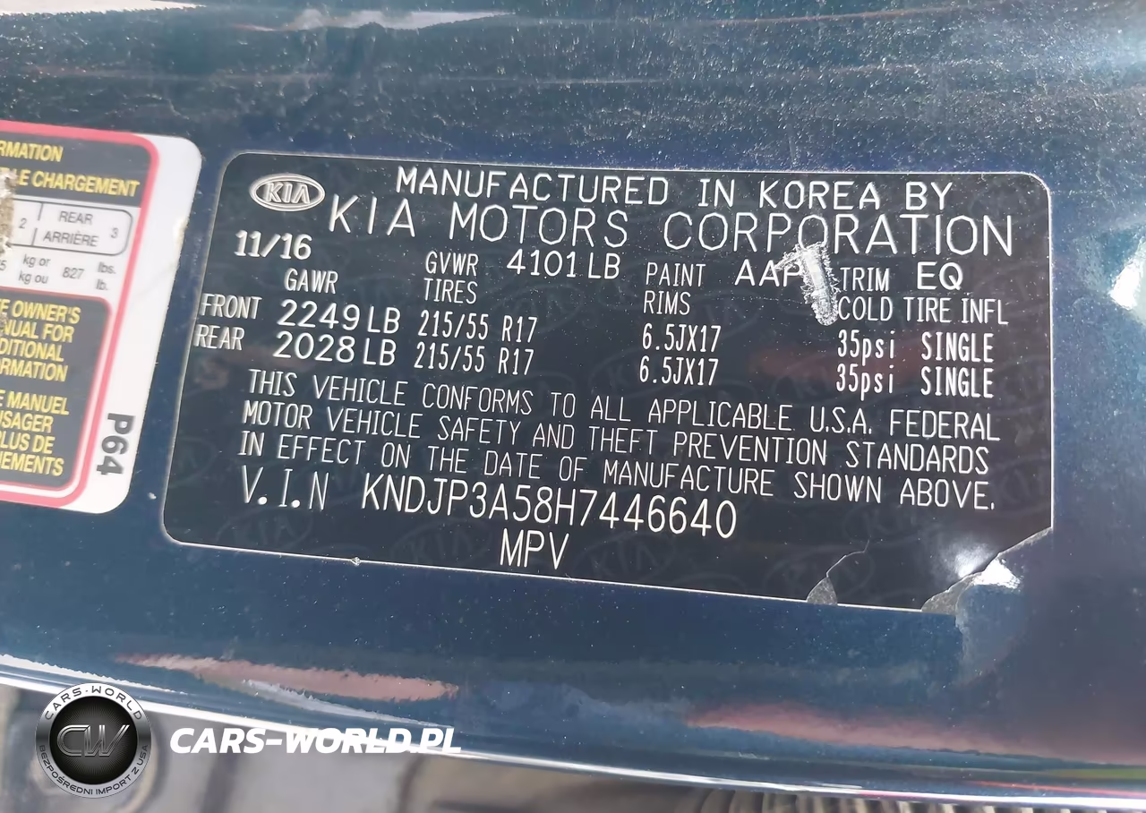 2017 Kia Soul + VIN:KNDJP3A58H7446640 - 9