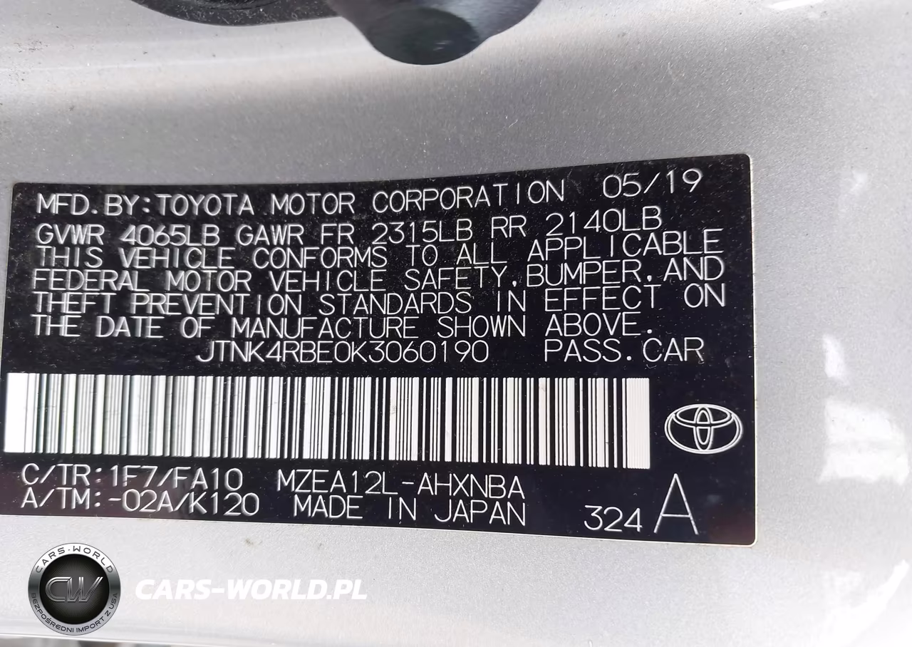 2019 Toyota Corolla Se VIN:JTNK4RBE0K3060190 - 9