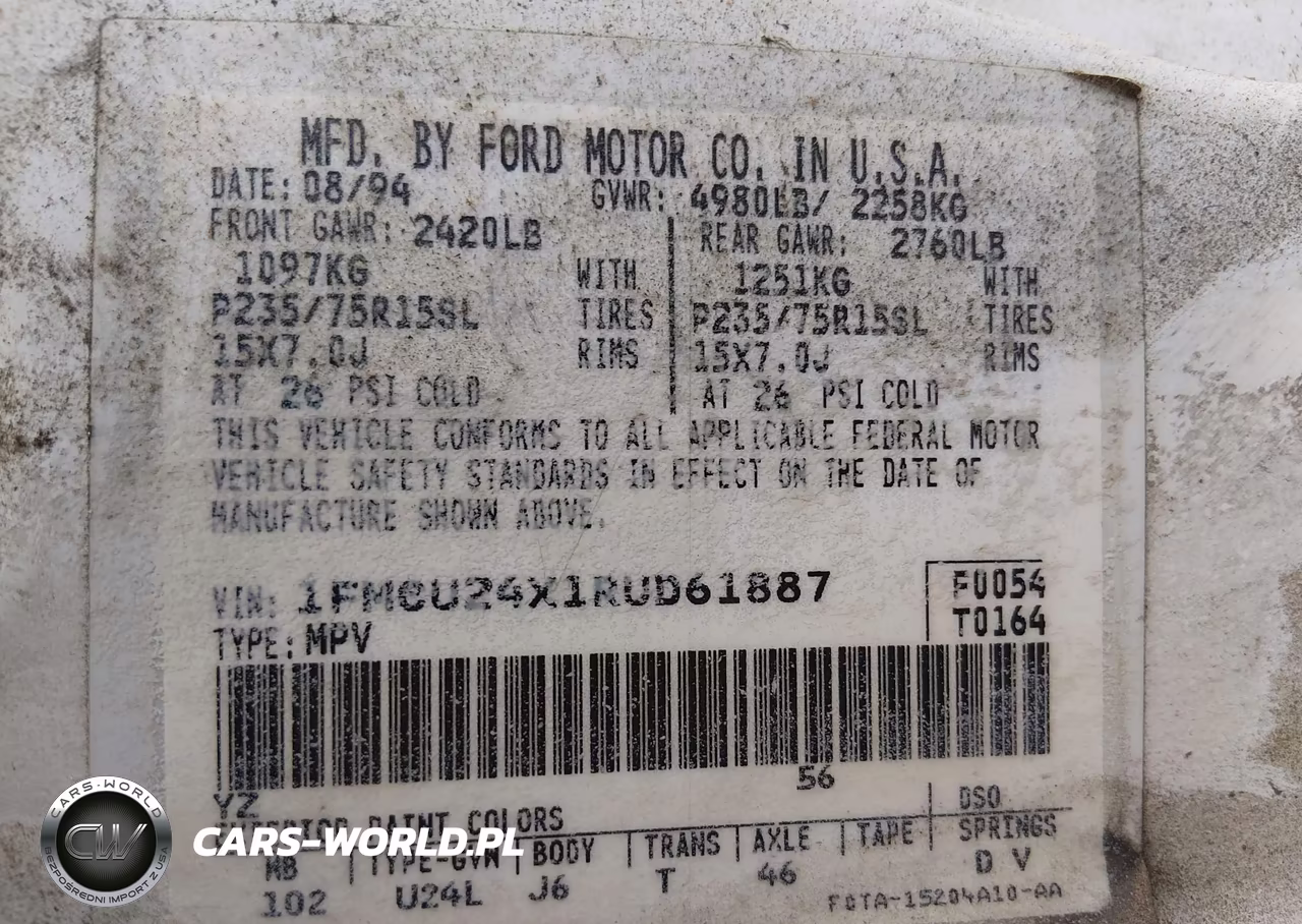 1994 Ford Explorer VIN:1FMCU24X1RUD61887 - 9