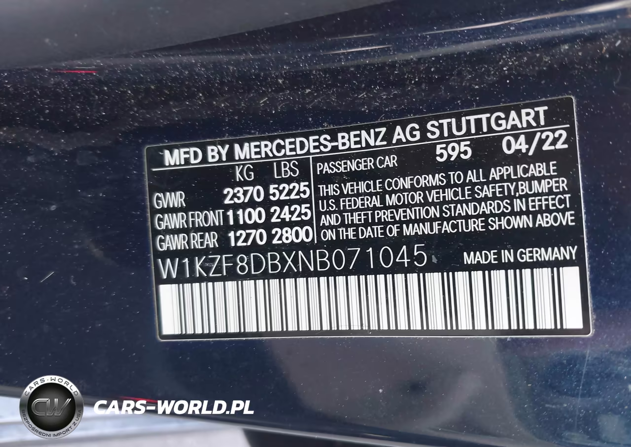 2022 Mercedes-Benz E 350 VIN:W1KZF8DBXNB071045 - 9