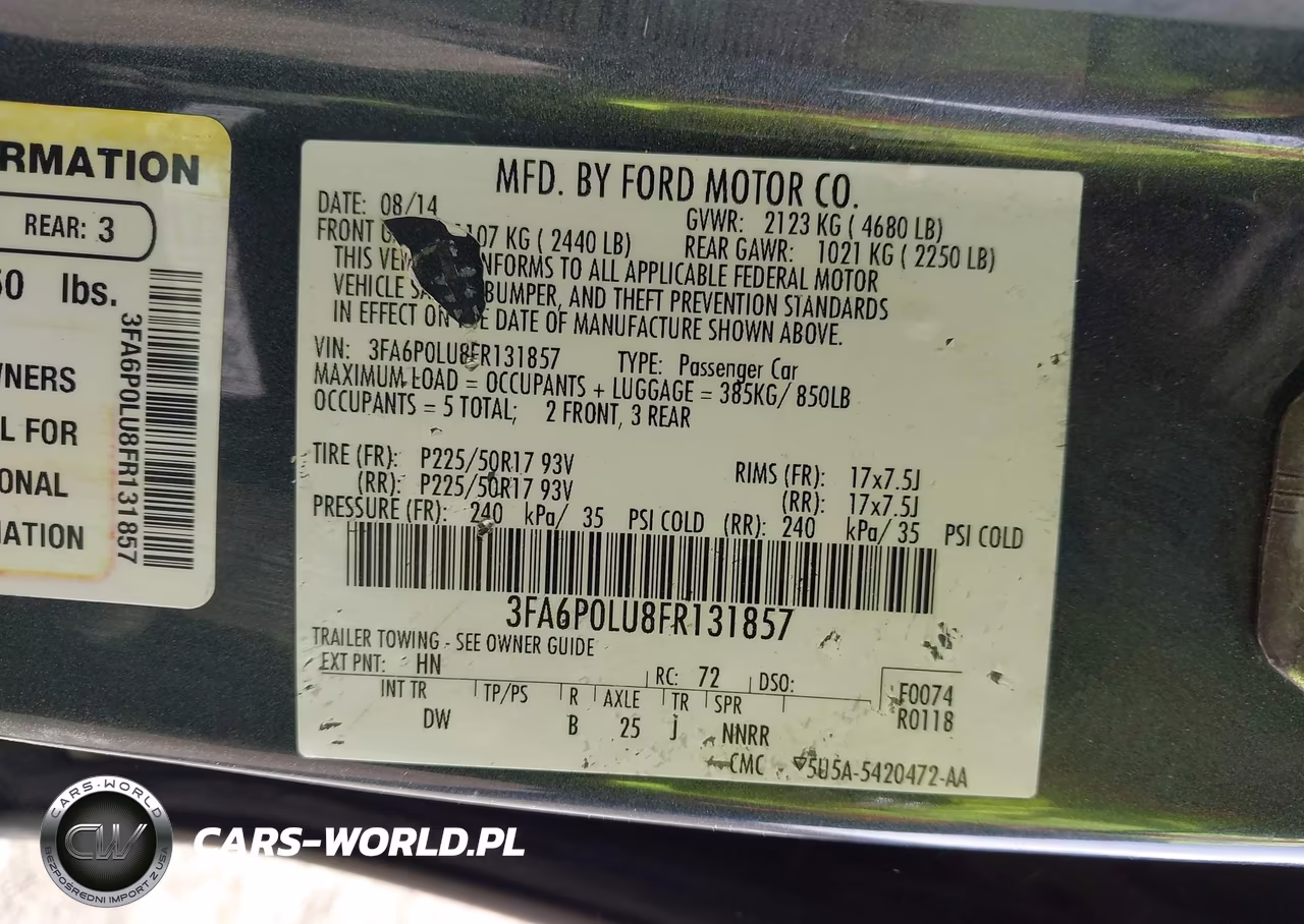 2015 Ford Fusion Hybrid Se VIN:3FA6P0LU8FR131857 - 9