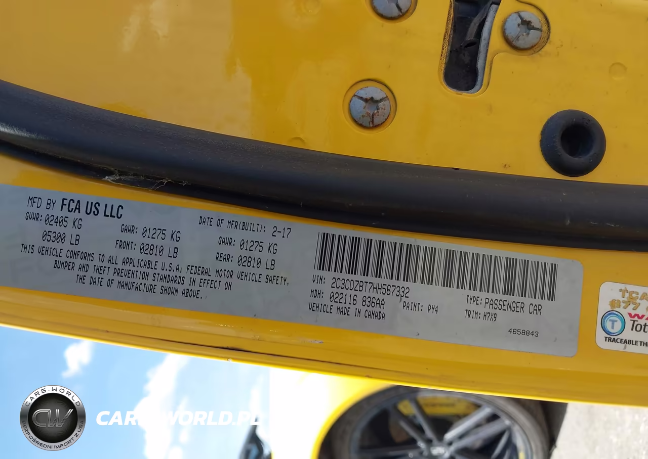 2017 Dodge Challenger T-A VIN:2C3CDZBT7HH567332 - 9