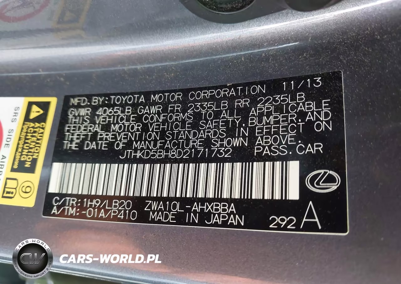 2013 Lexus Ct 200H VIN:JTHKD5BH8D2171732 - 9
