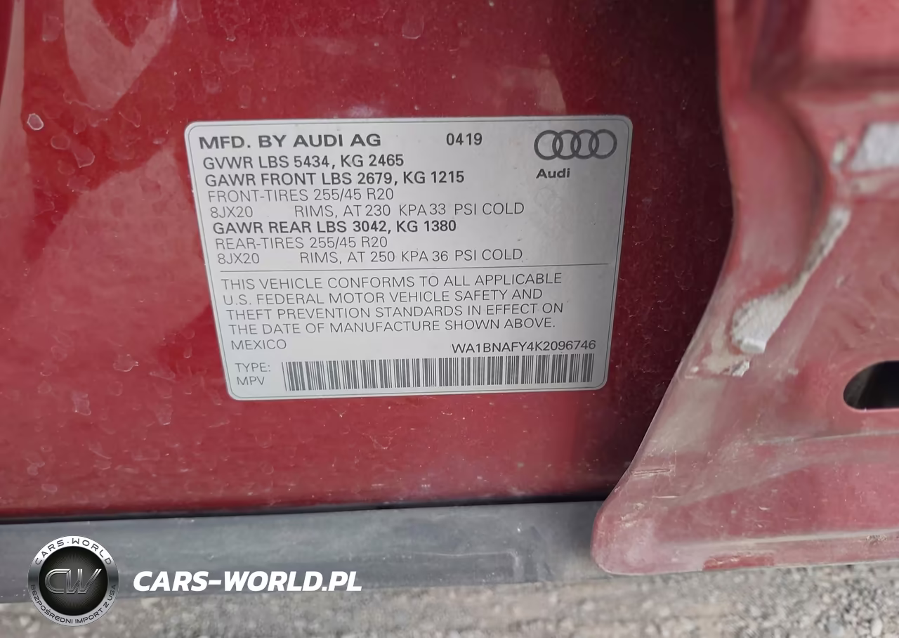 2019 Audi Q5 45 Premium VIN:WA1BNAFY4K2096746 - 9