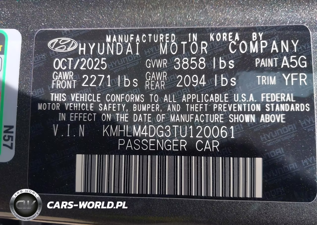 2026 Hyundai Elantra Sel Sport VIN:KMHLM4DG3TU120061 - 9