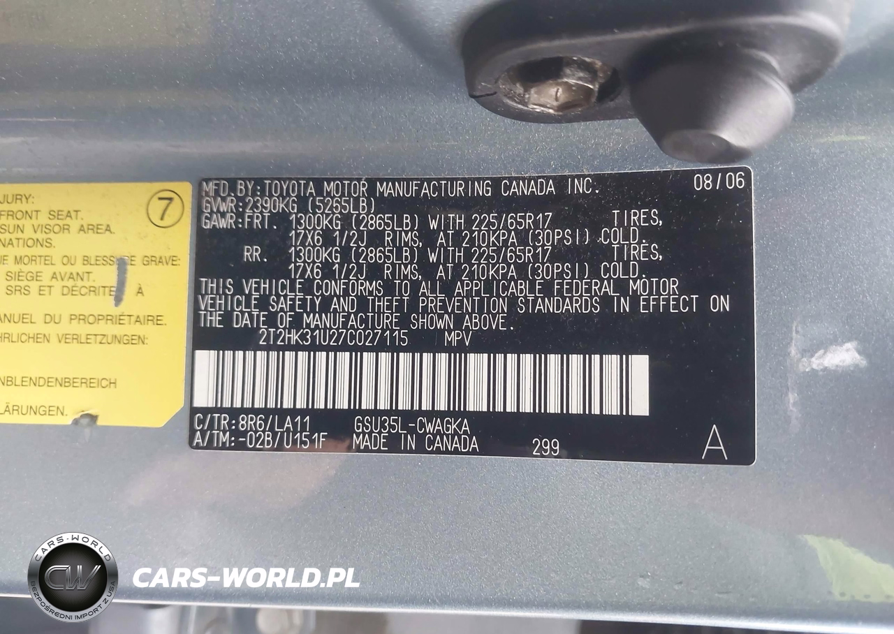 2007 Lexus Rx 350 VIN:2T2HK31U27C027115 - 9