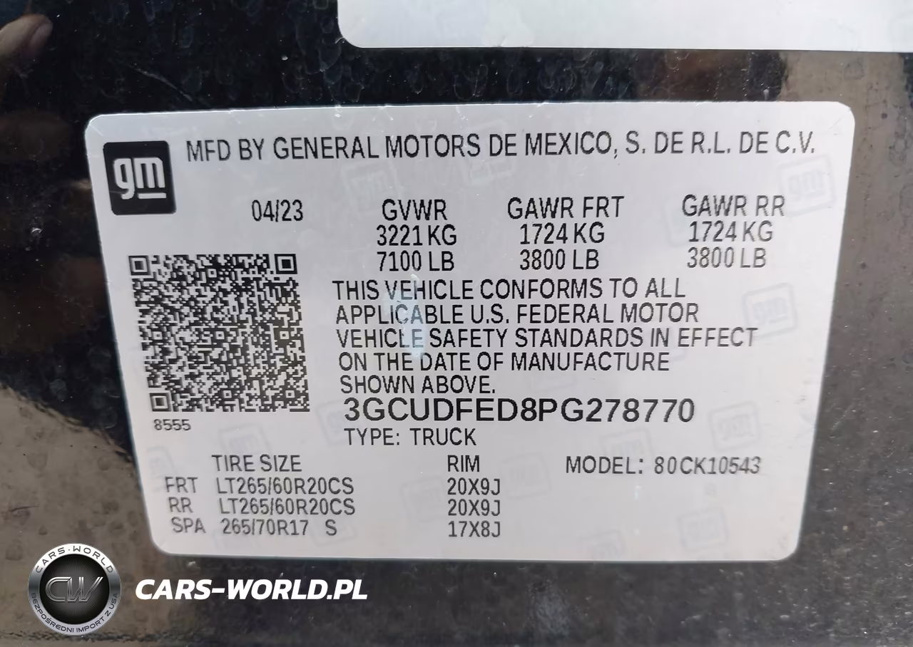 2023 Chevrolet Silverado 1500 4Wd Short Bed Lt Trail Boss VIN:3GCUDFED8PG278770 - 9