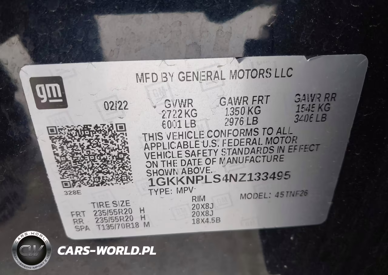 2022 GMC Acadia Fwd Denali VIN:1GKKNPLS4NZ133495 - 9