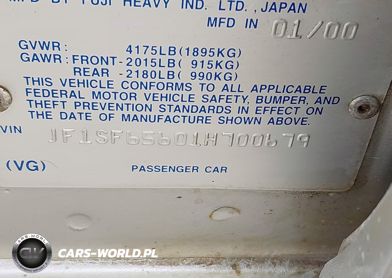 2001 Subaru Forester S VIN:JF1SF65601H700679 - 9