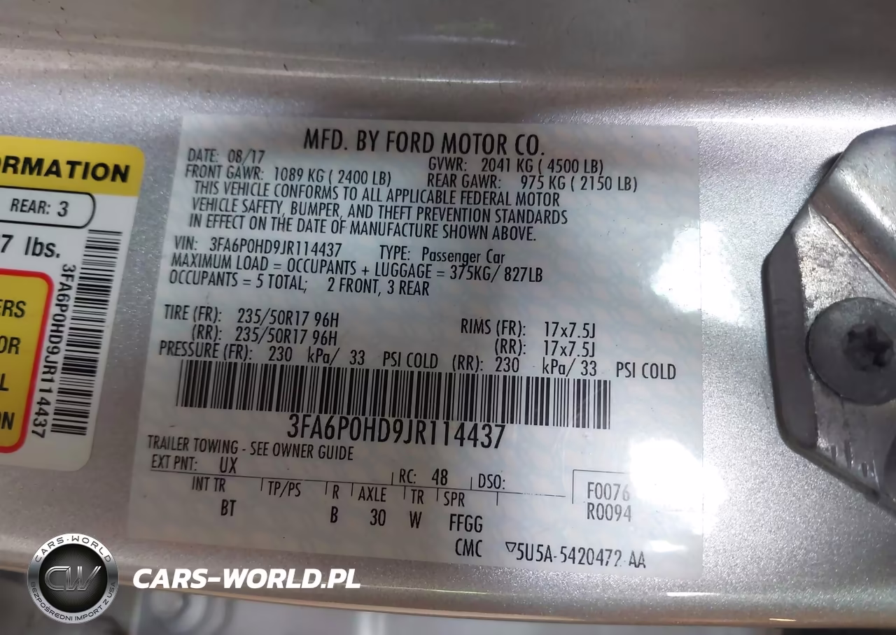 2018 Ford Fusion Se VIN:3FA6P0HD9JR114437 - 9
