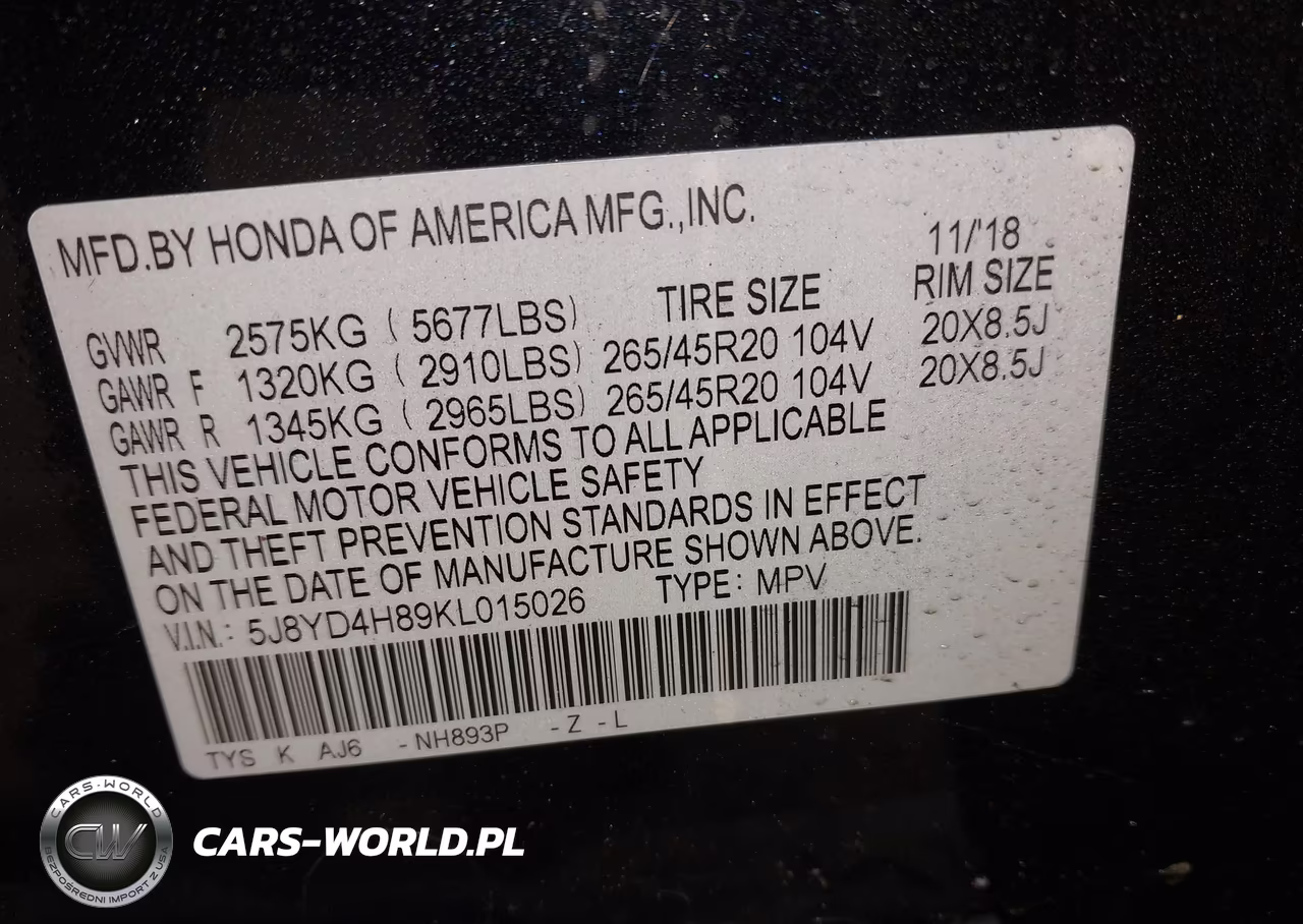 2019 Acura Mdx Advance Pkg VIN:5J8YD4H89KL015026 - 9