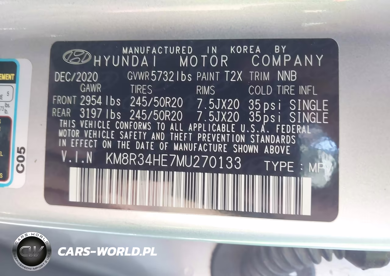 2021 Hyundai Palisade Sel VIN:KM8R34HE7MU270133 - 9
