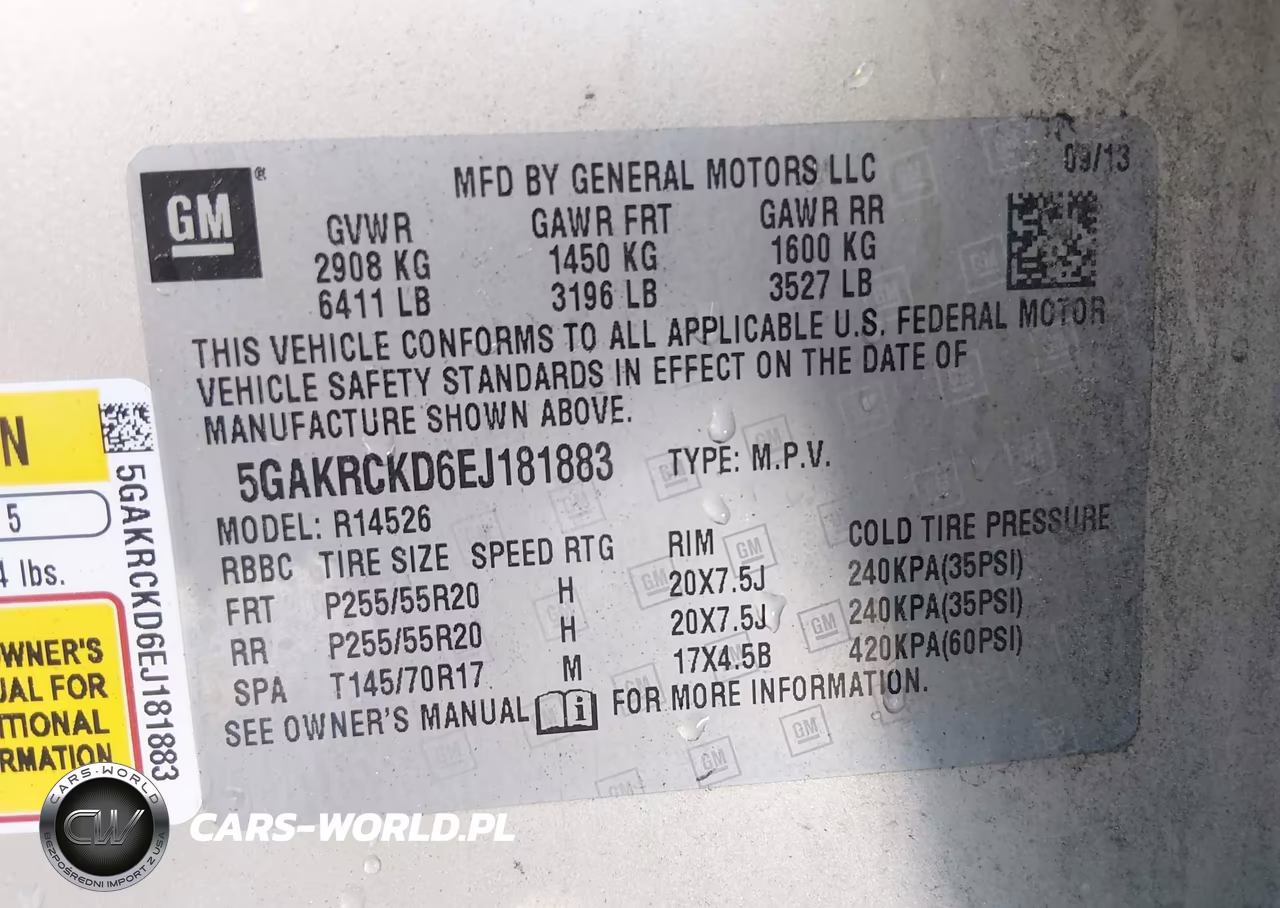 2014 Buick Enclave Premium VIN:5GAKRCKD6EJ181883 - 9