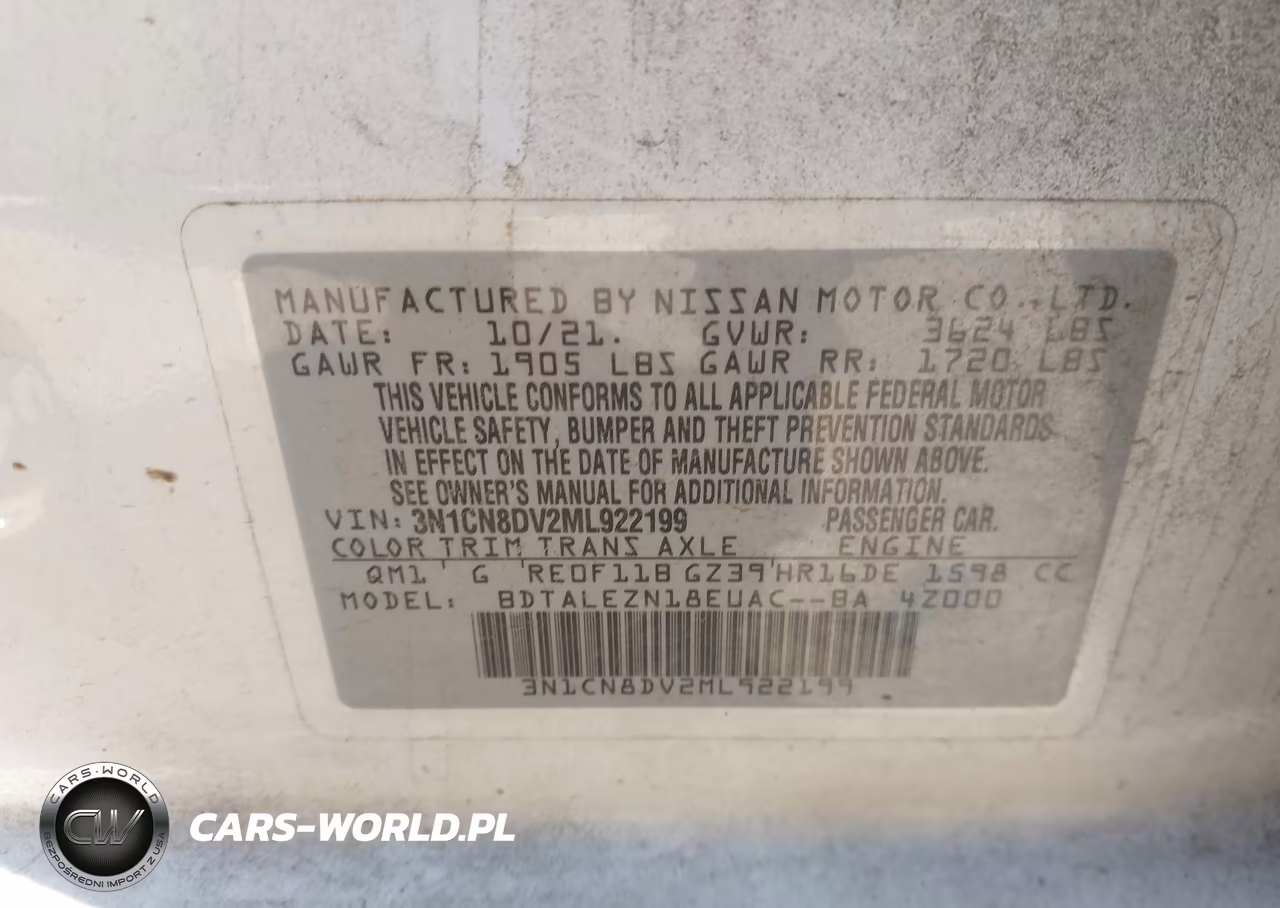 2021 Nissan Versa S Xtronic Cvt VIN:3N1CN8DV2ML922199 - 9