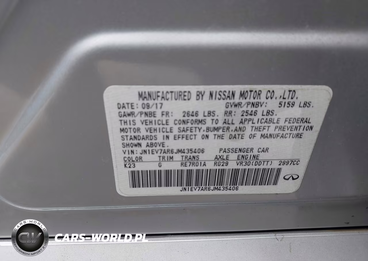 2018 Infiniti Q50 3.0T Sport VIN:JN1EV7AR6JM435406 - 9