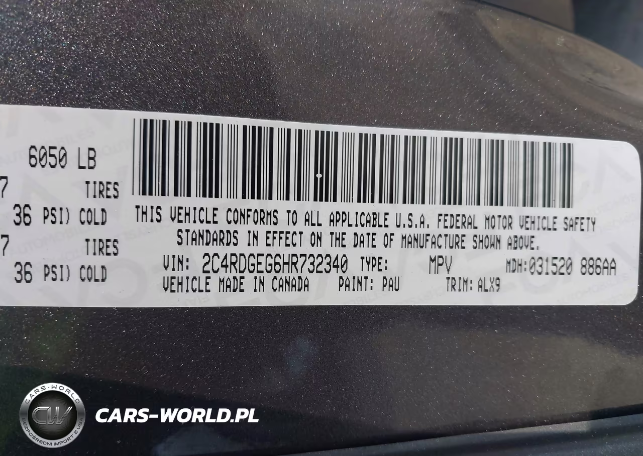 2017 Dodge Grand Caravan Gt VIN:2C4RDGEG6HR732340 - 9