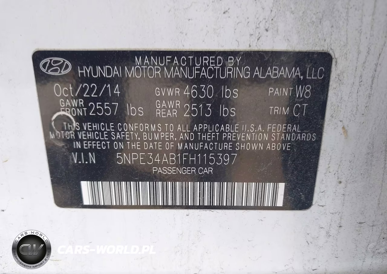 2015 Hyundai Sonata Limited 2.0T VIN:5NPE34AB1FH115397 - 9