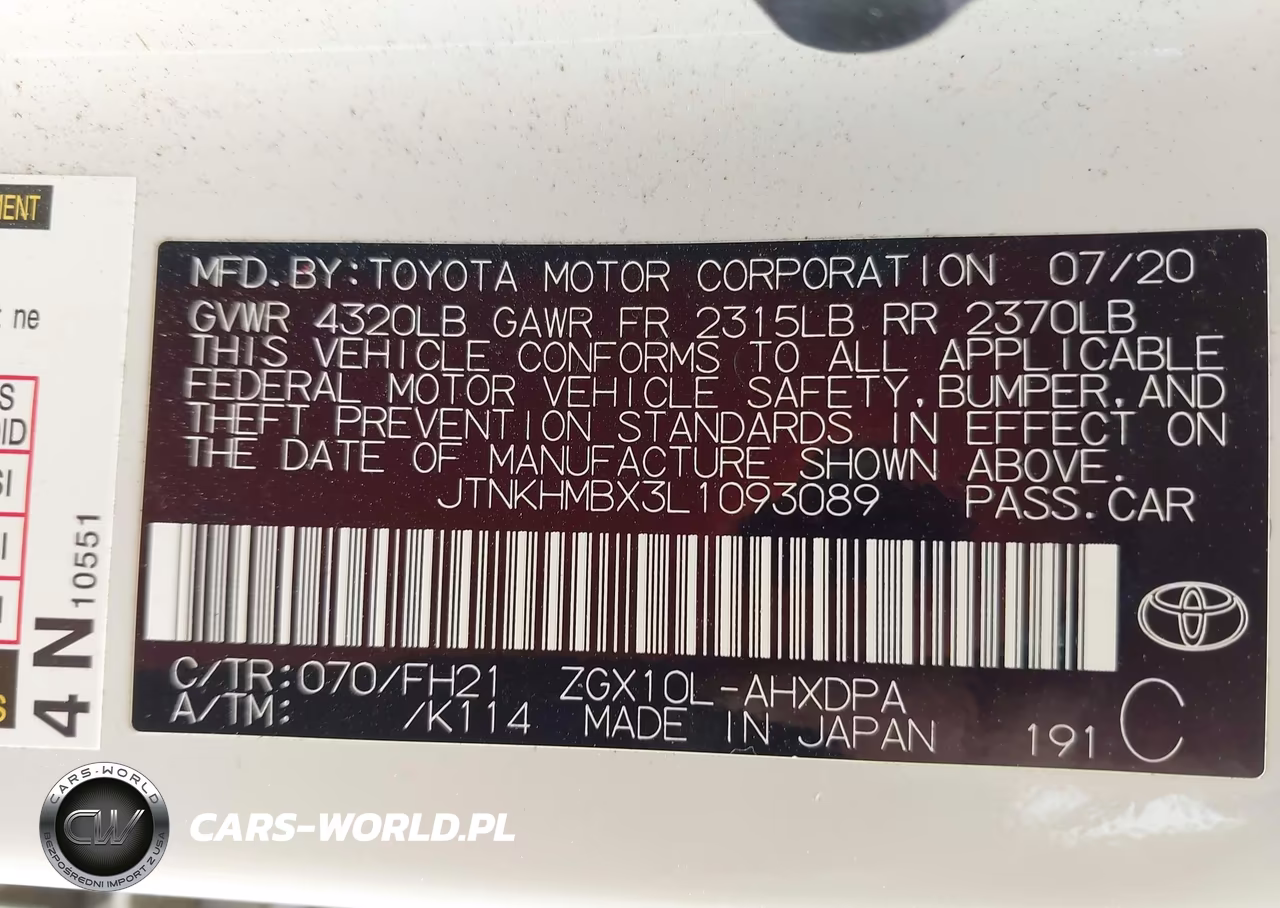 2020 Toyota C-Hr Le VIN:JTNKHMBX3L1093089 - 9