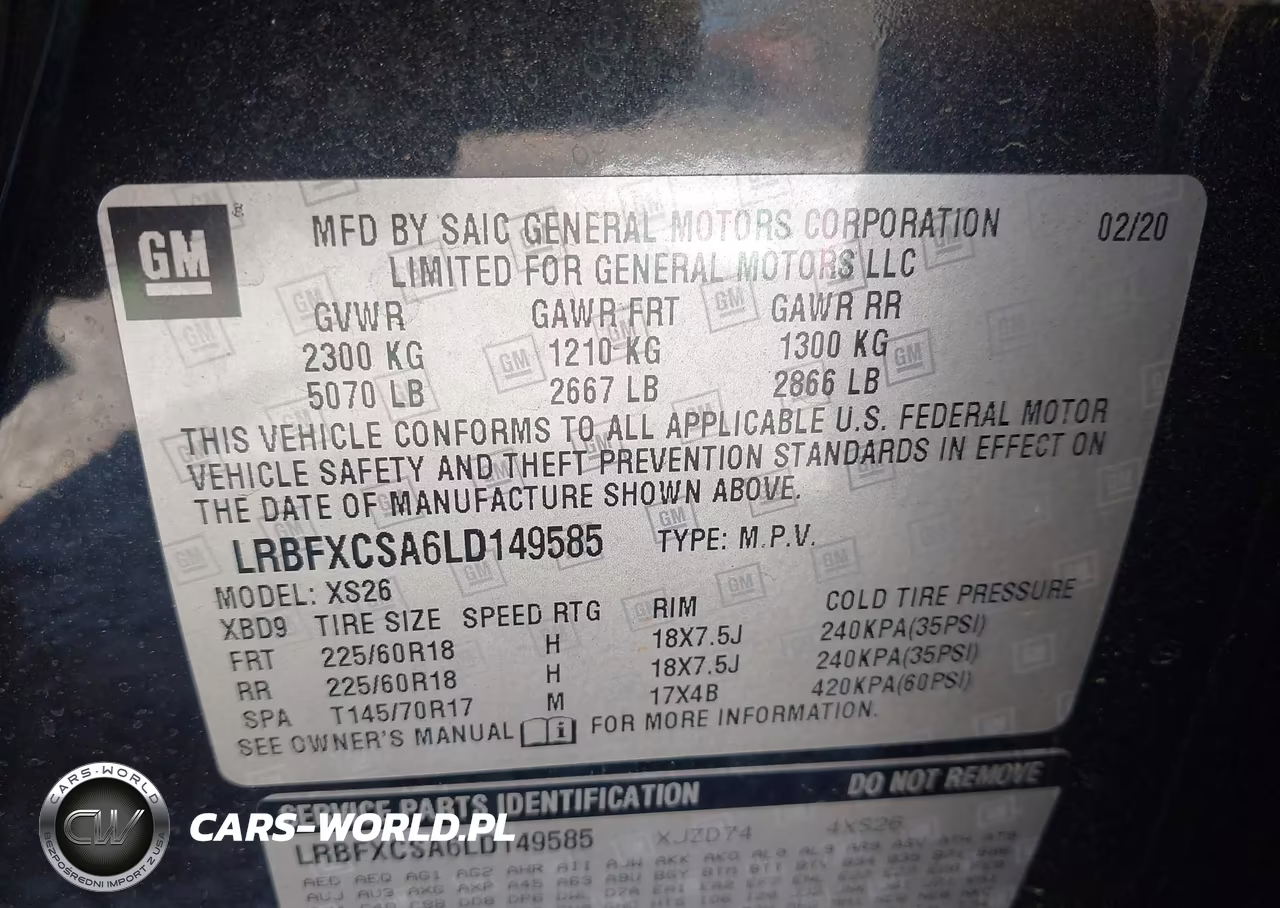 2020 Buick Envision Fwd Essence VIN:LRBFXCSA6LD149585 - 9