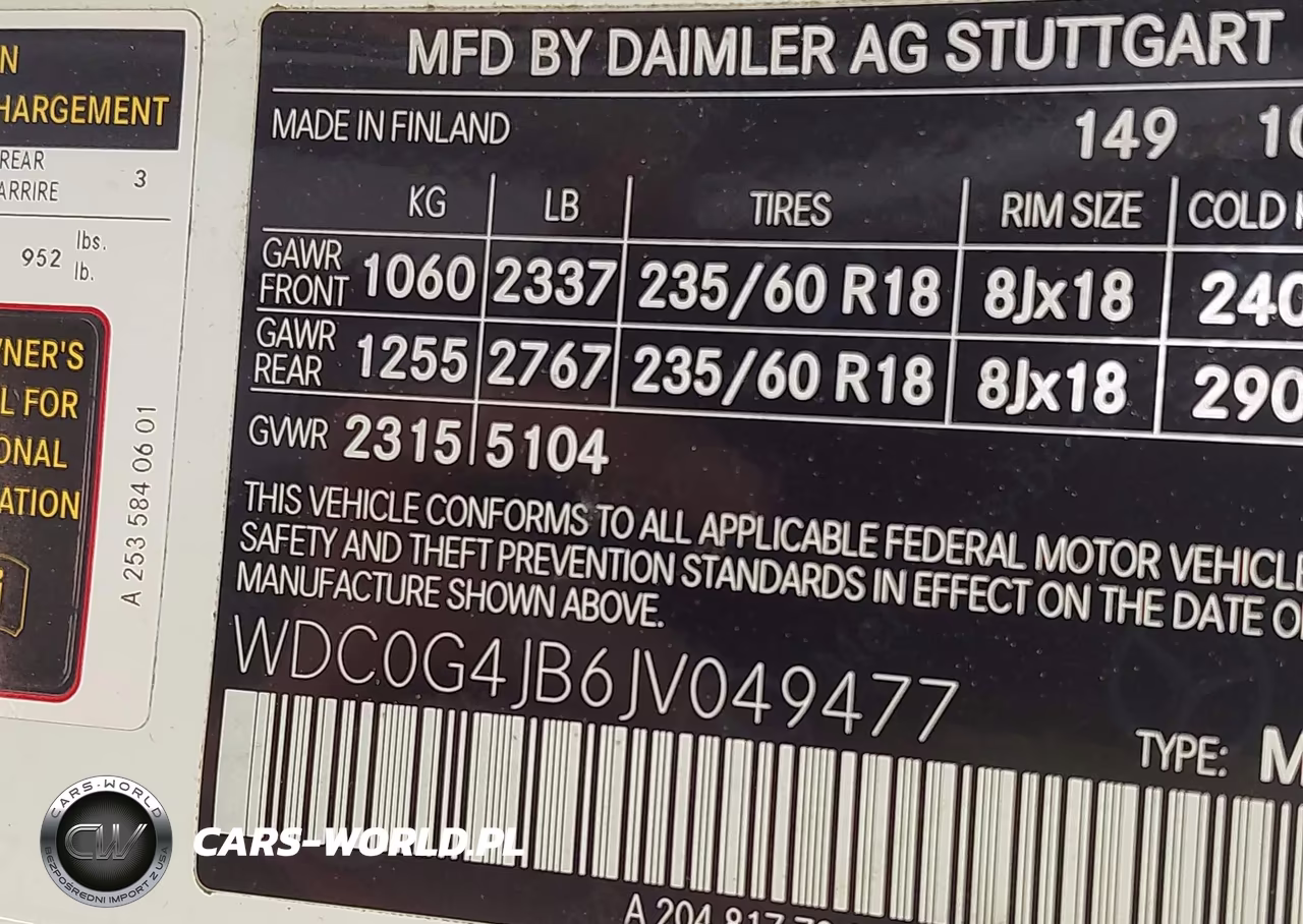 2018 Mercedes-Benz Glc 300 VIN:WDC0G4JB6JV049477 - 9