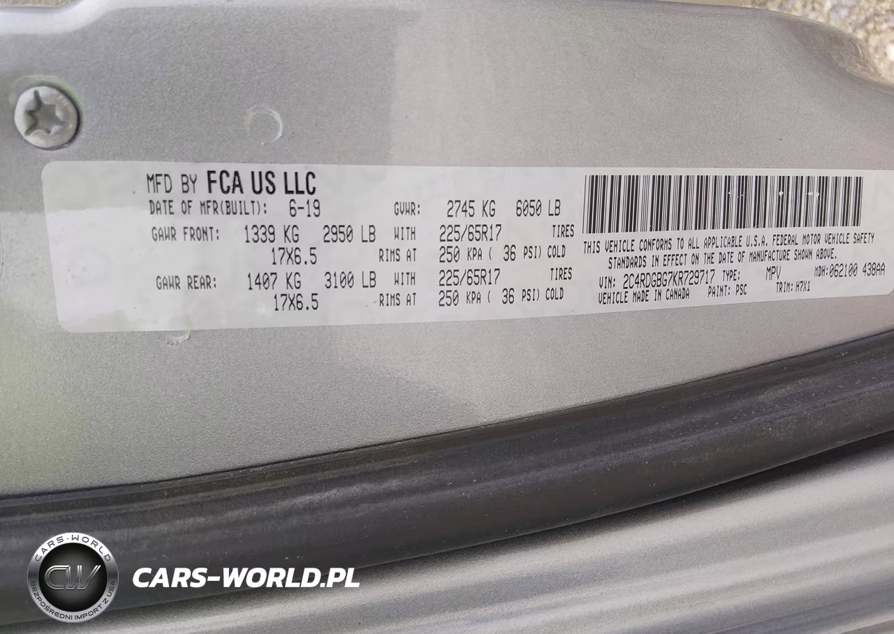 2019 Dodge Grand Caravan Se VIN:2C4RDGBG7KR729717 - 9