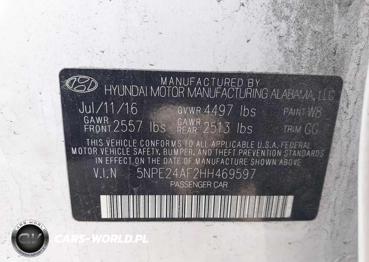 2017 Hyundai Sonata Se VIN:5NPE24AF2HH469597 - 9