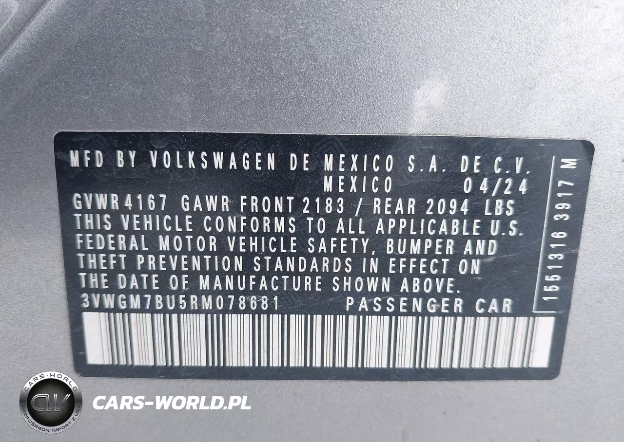 2024 Volkswagen Jetta 1.5T Sel VIN:3VWGM7BU5RM078681 - 9