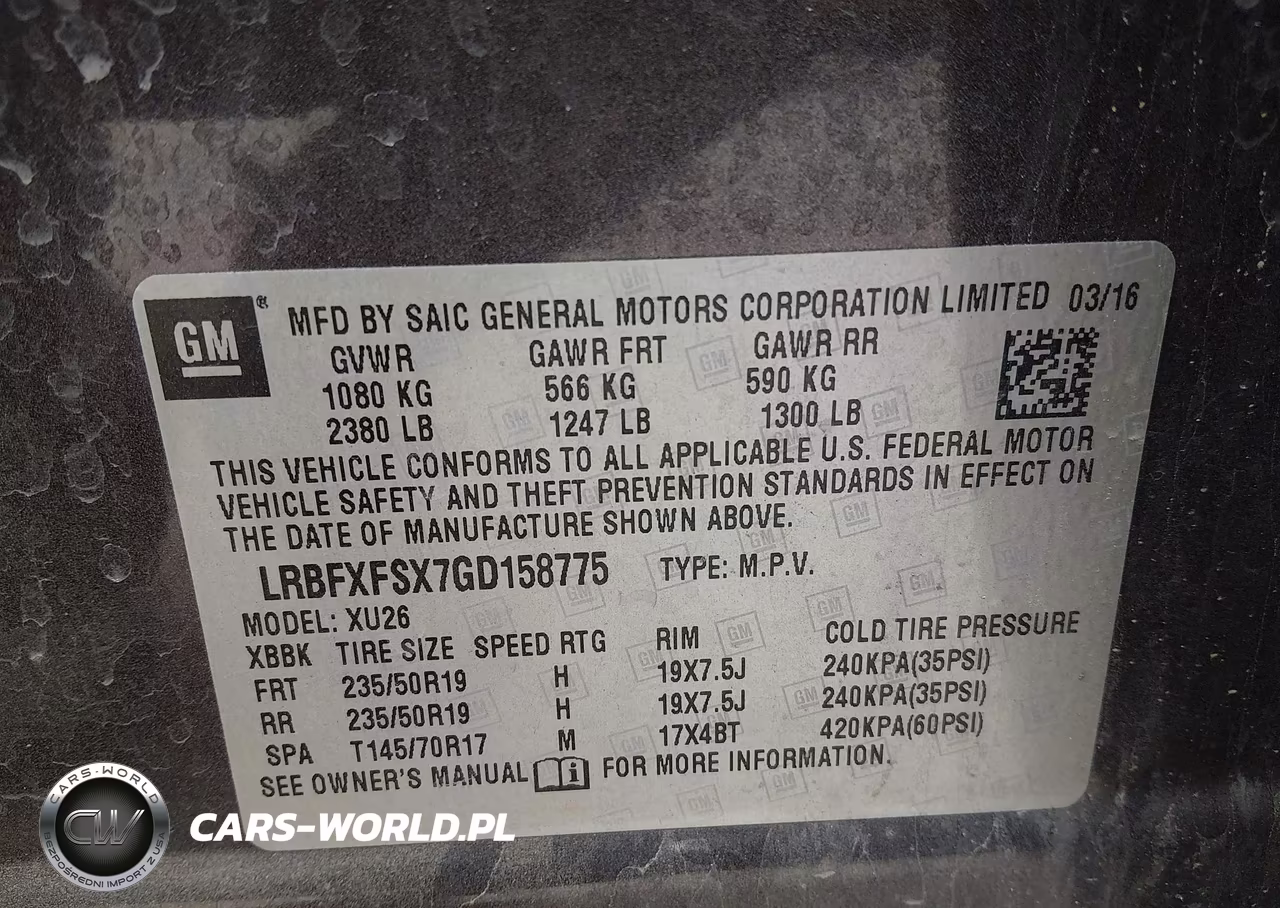 2016 Buick Envision Premium Ii VIN:LRBFXFSX7GD158775 - 9
