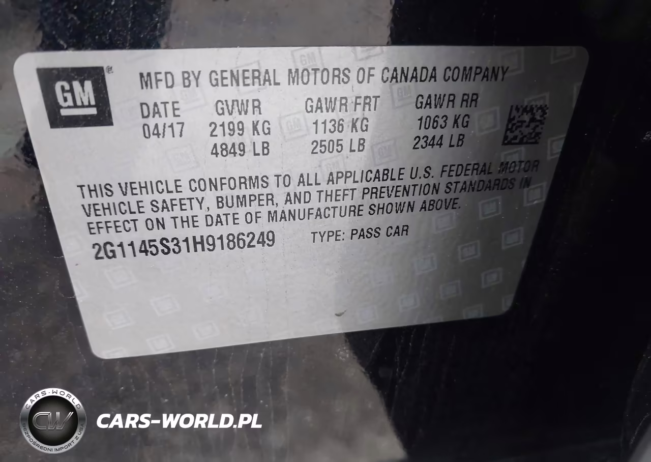 2017 Chevrolet Impala 2Lz VIN:2G1145S31H9186249 - 9