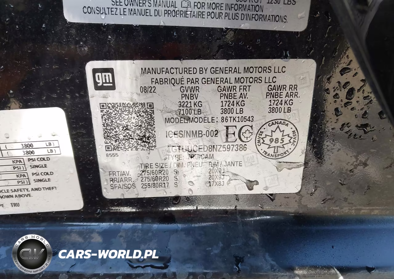 2022 GMC Sierra 1500 Elevation VIN:1GTUUCED8NZ597386 - 9