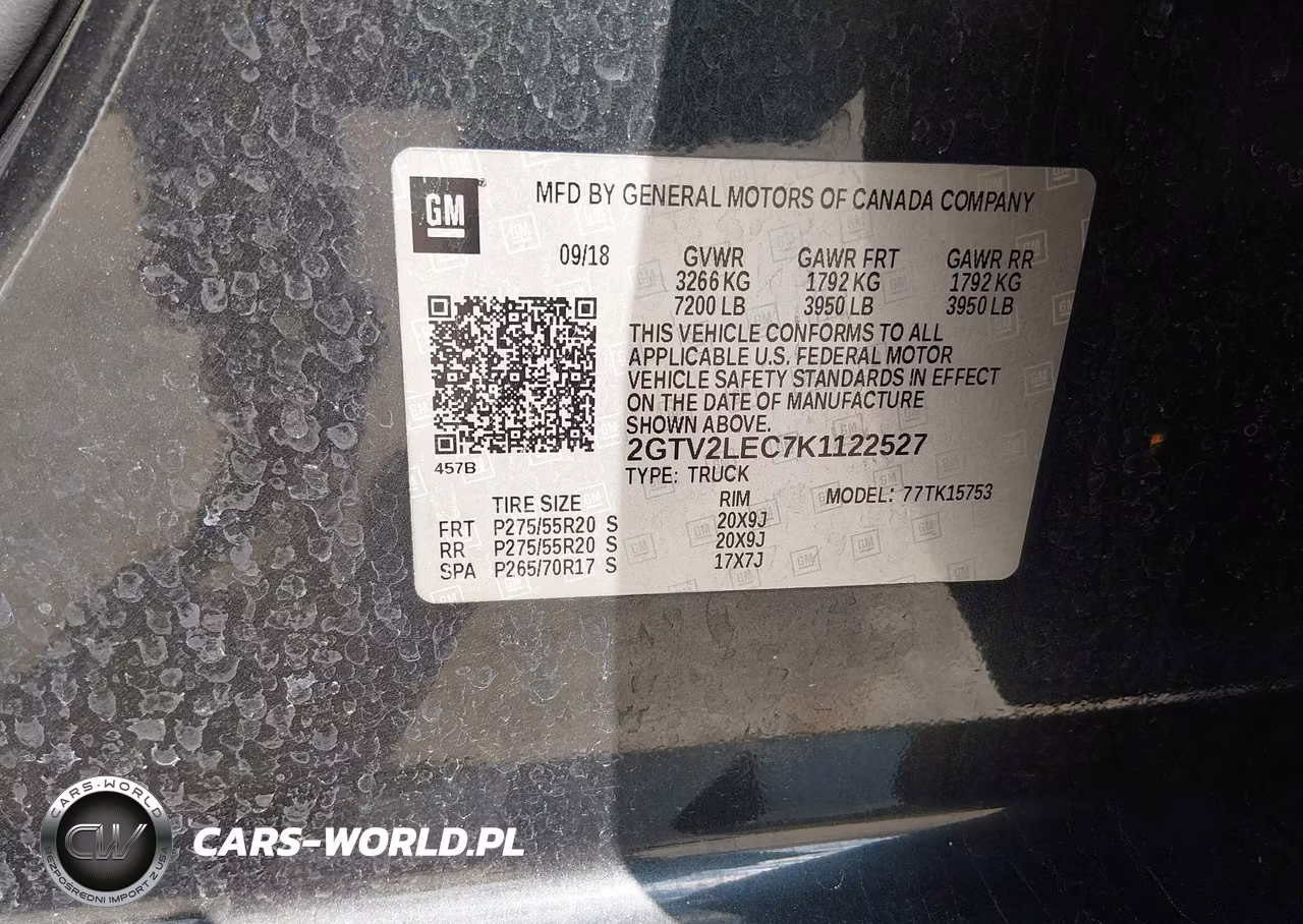 2019 GMC Sierra 1500 Limited VIN:2GTV2LEC7K1122527 - 9