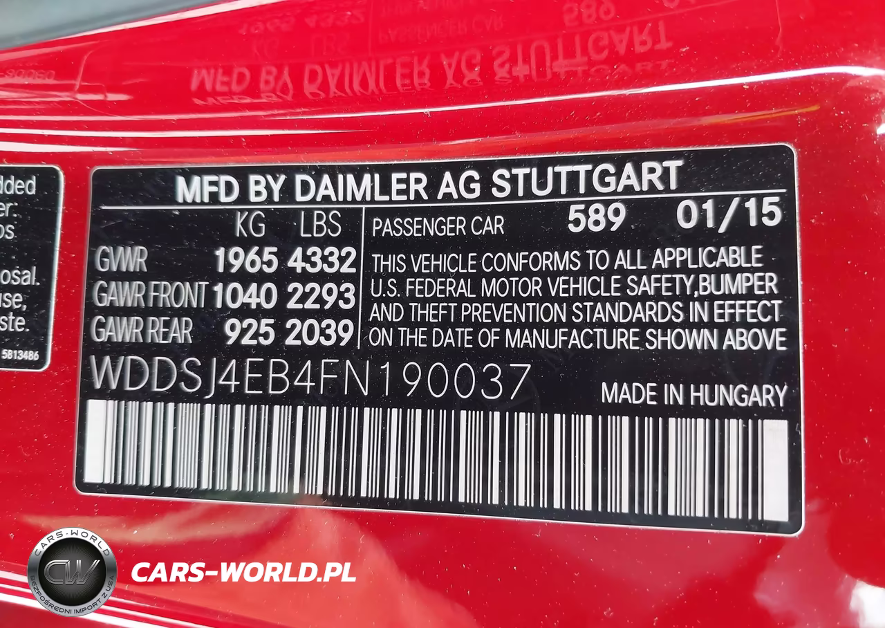 2015 Mercedes-Benz Cla 250 VIN:WDDSJ4EB4FN190037 - 9