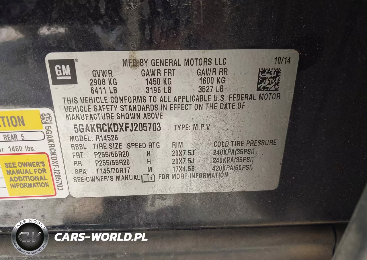 2015 Buick Enclave Premium VIN:5GAKRCKDXFJ205703 - 9