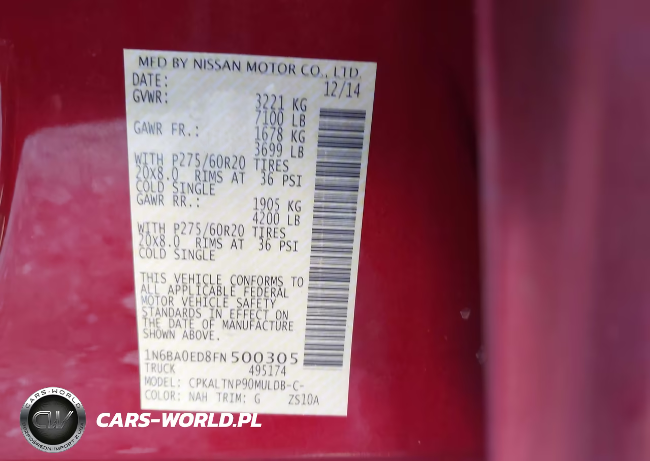 2015 Nissan Titan Sv VIN:1N6BA0ED8FN500305 - 9