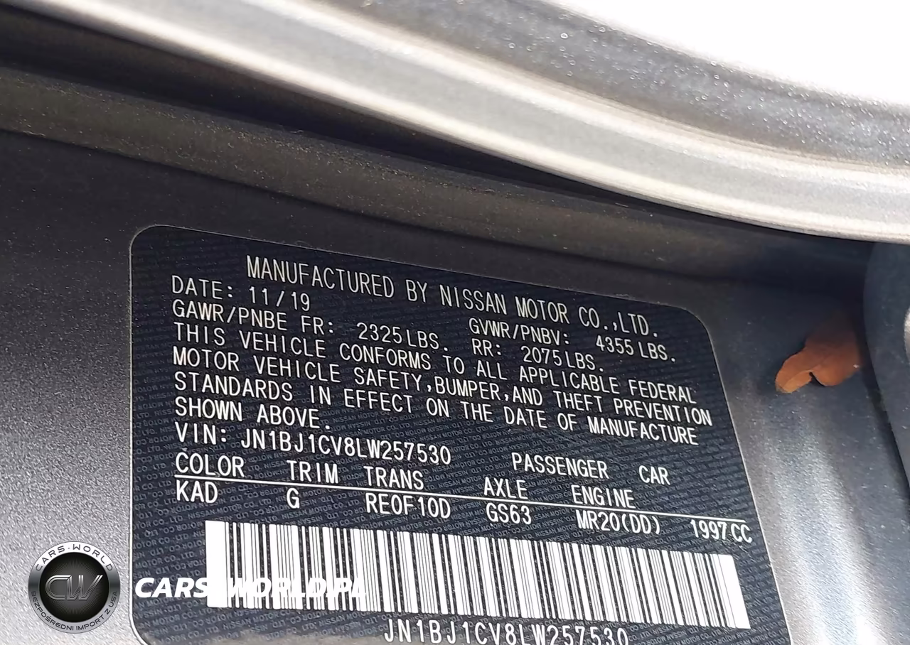 2020 Nissan Rogue Sport S Fwd Xtronic Cvt VIN:JN1BJ1CV8LW257530 - 9