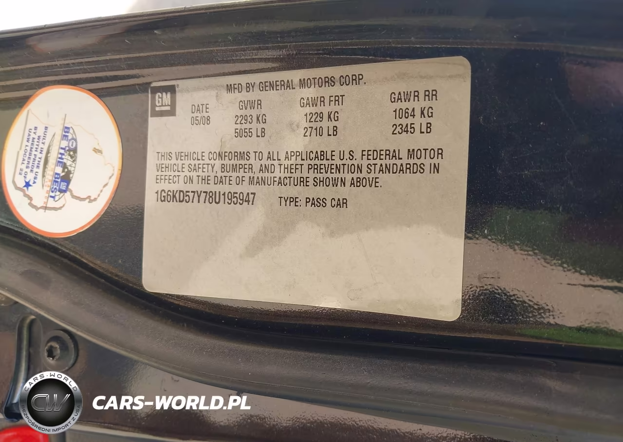 2008 Cadillac Dts 1Sc VIN:1G6KD57Y78U195947 - 9