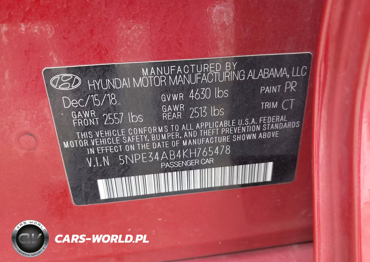 2019 Hyundai Sonata Limited 2.0T VIN:5NPE34AB4KH765478 - 9
