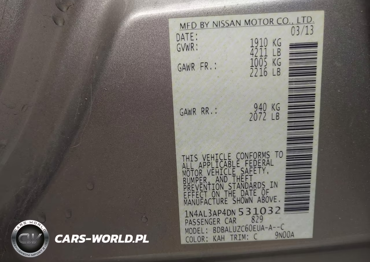 2013 Nissan Altima 2.5 Sv VIN:1N4AL3AP4DN531032 - 9