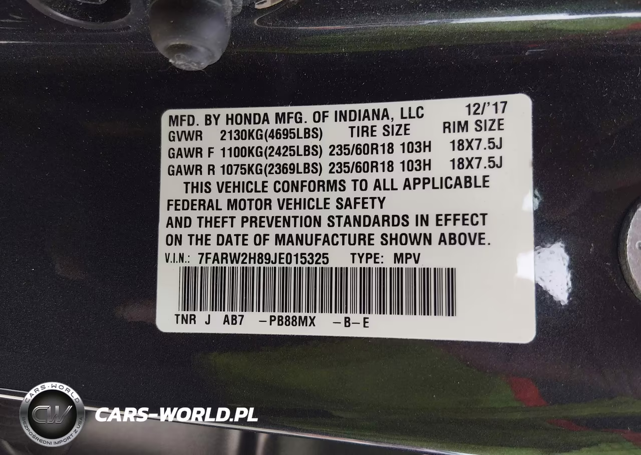 2018 Honda Cr-V Ex-L-Ex-L Navi VIN:7FARW2H89JE015325 - 9