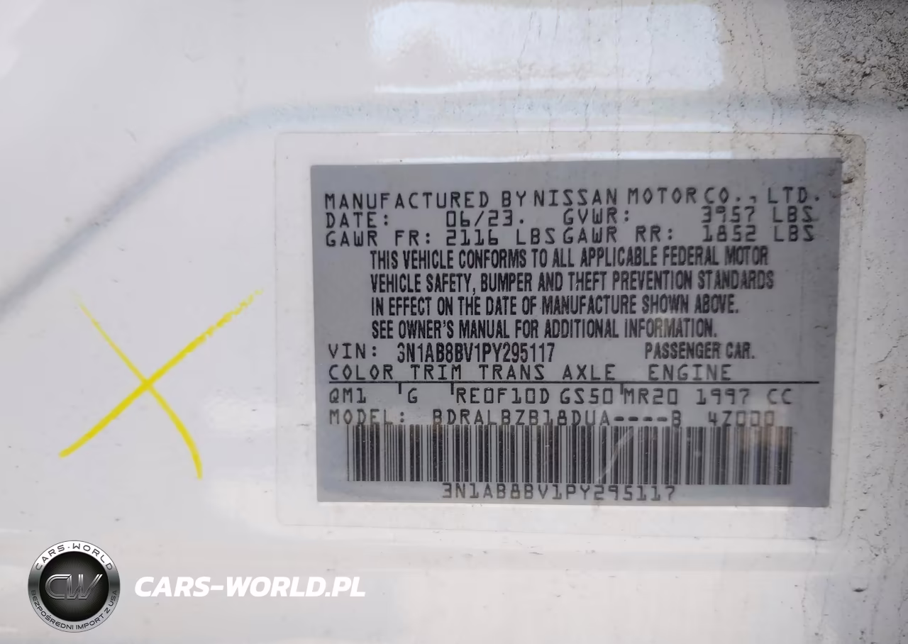 2023 Nissan Sentra S Xtronic Cvt VIN:3N1AB8BV1PY295117 - 9
