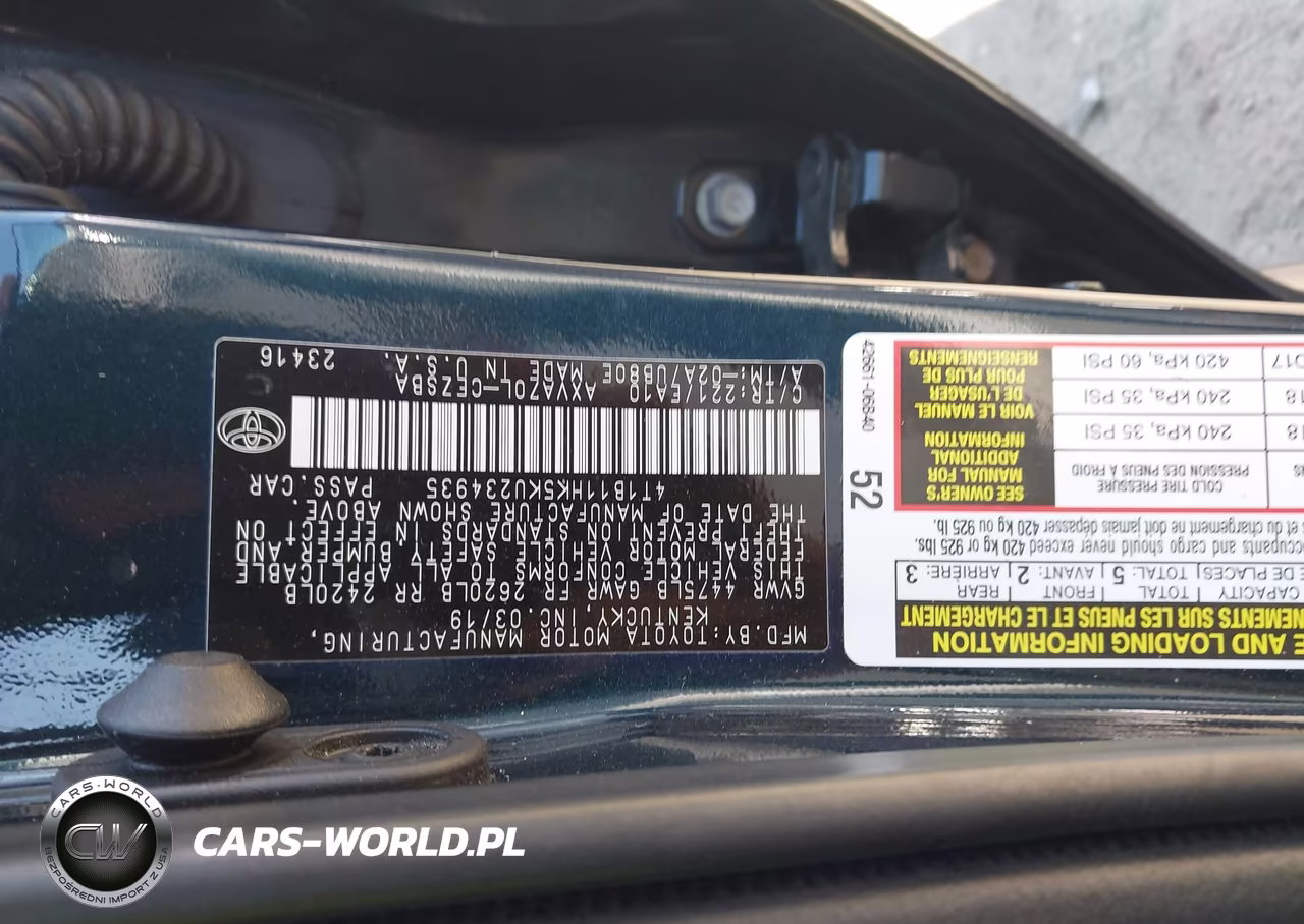 2019 Toyota Camry Se VIN:4T1B11HK5KU234935 - 9
