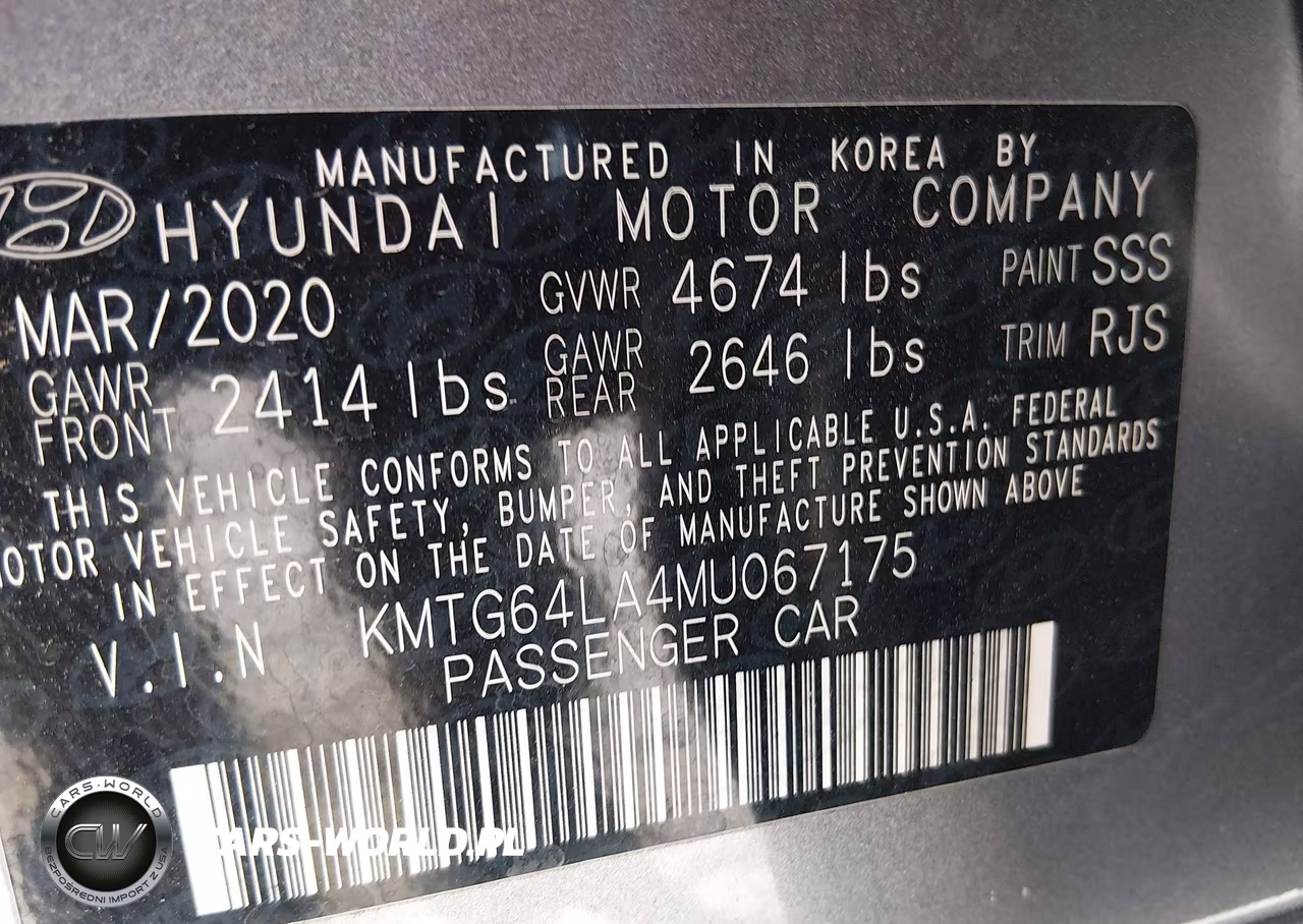 2021 Genesis G70 2.0T Rwd VIN:KMTG64LA4MU067175 - 9